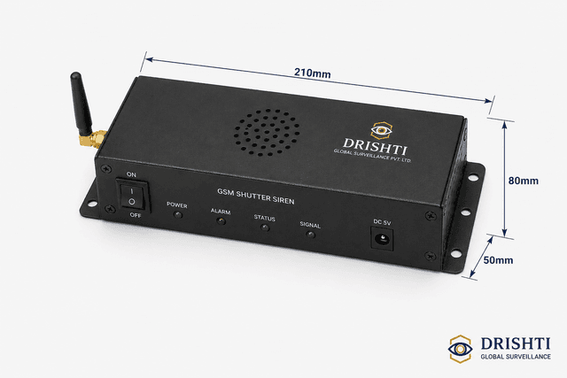 GSM Shutter Siren technical specifications and dimensions